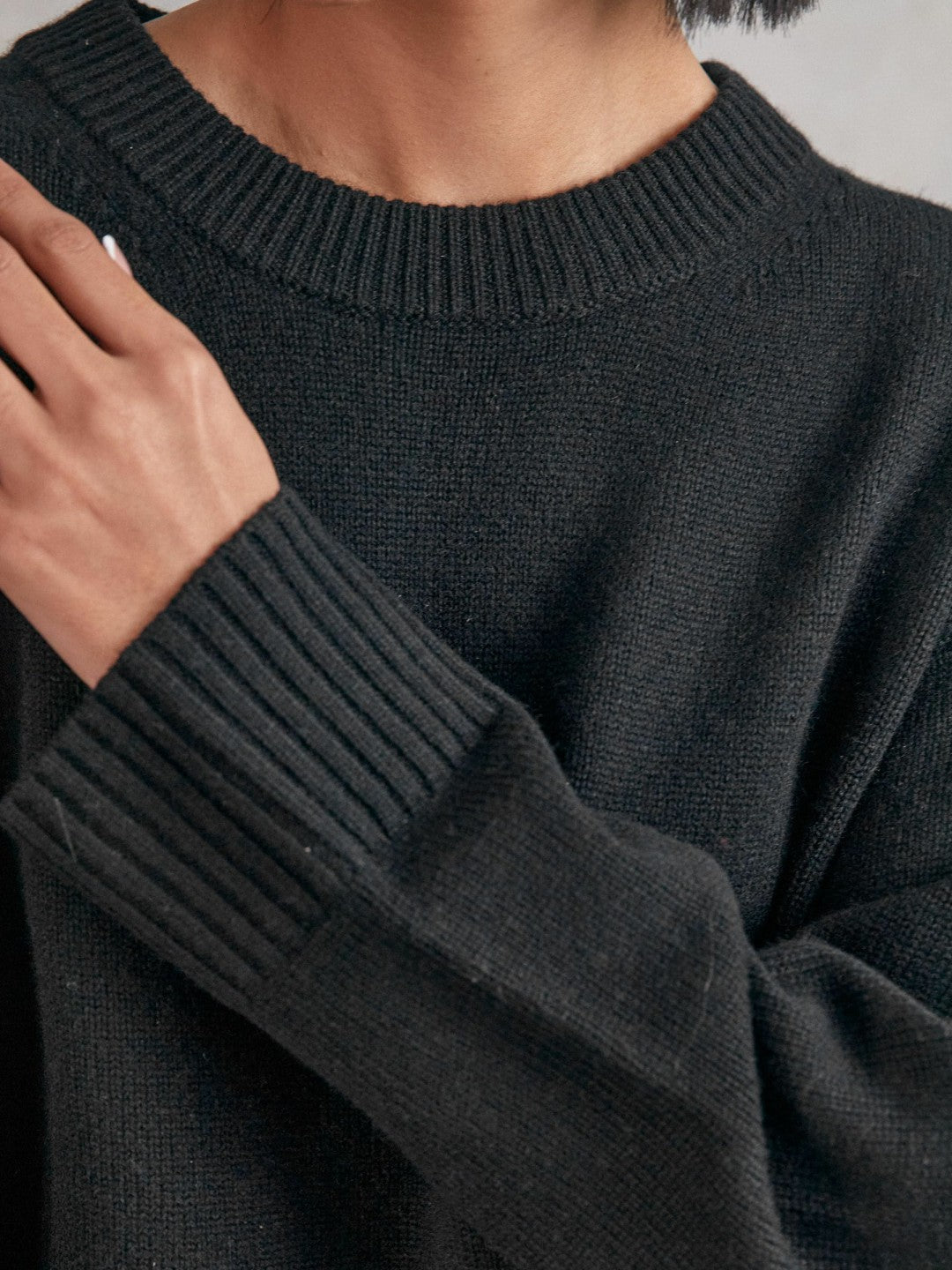 Reiss Popular Choice - Wool-Cashmere Crew-Neck Jumper in Black