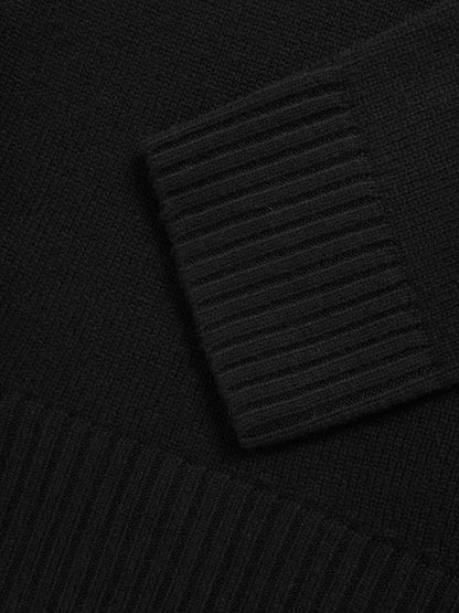 Reiss Popular Choice - Wool-Cashmere Crew-Neck Jumper in Black