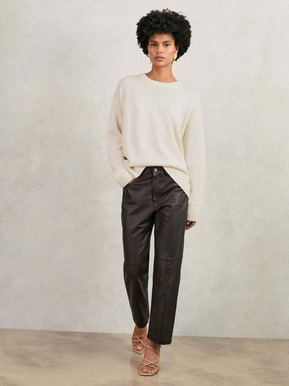Reiss Offer - Wool-Cashmere Crew-Neck Jumper in Cream