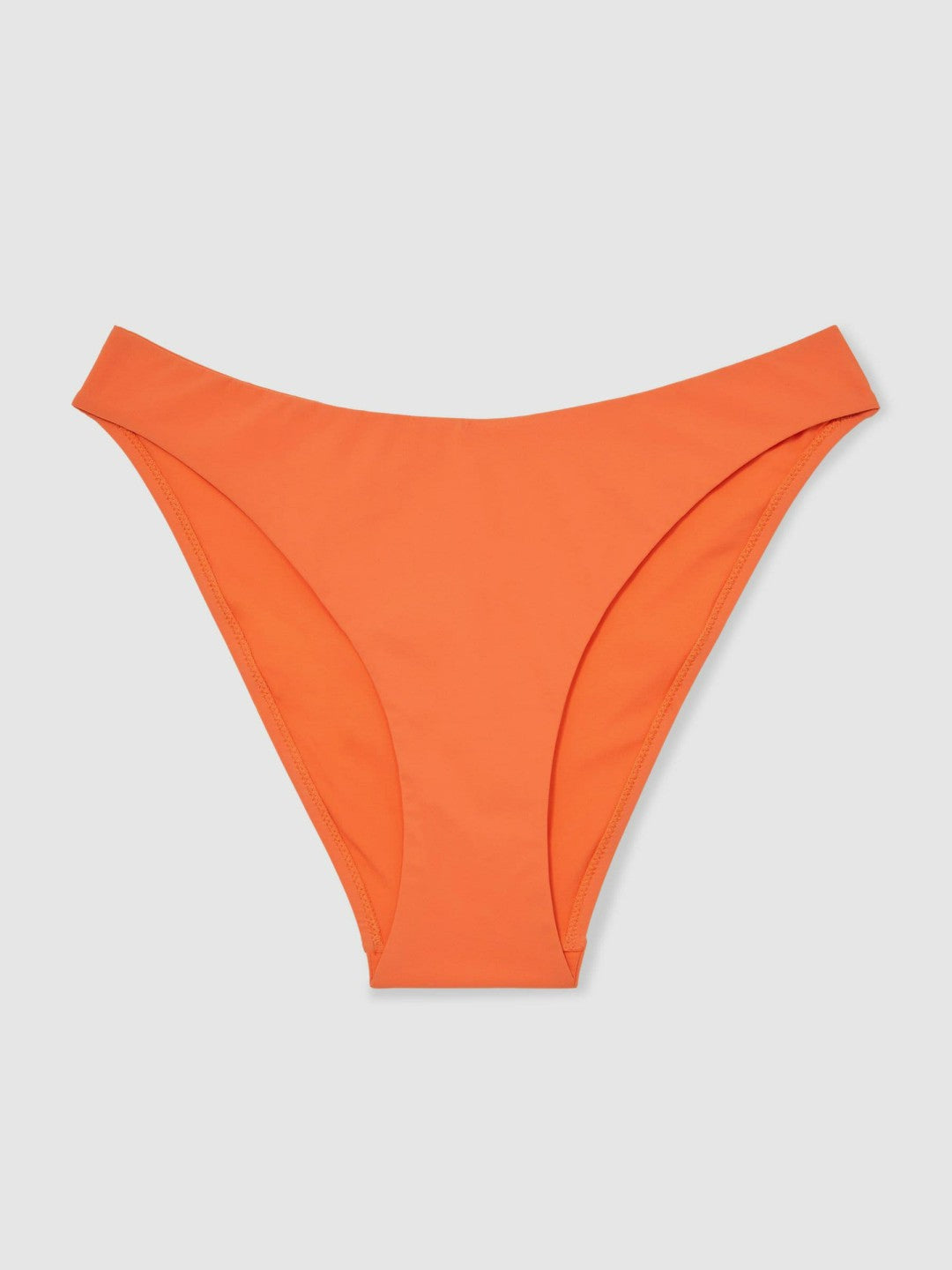 Reiss Best Seller - High Cut Bikini Bottoms in Coral Orange