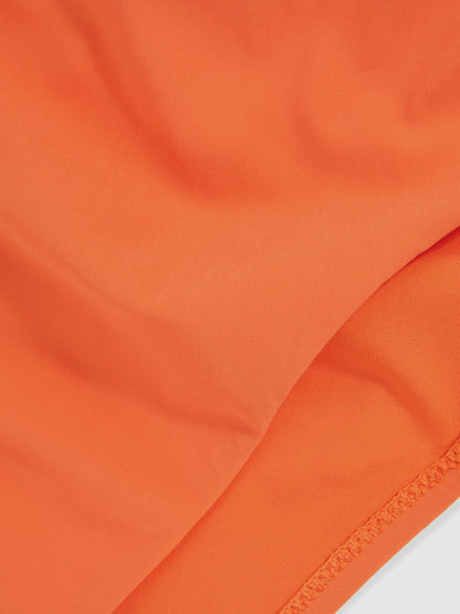 Reiss Best Seller - High Cut Bikini Bottoms in Coral Orange