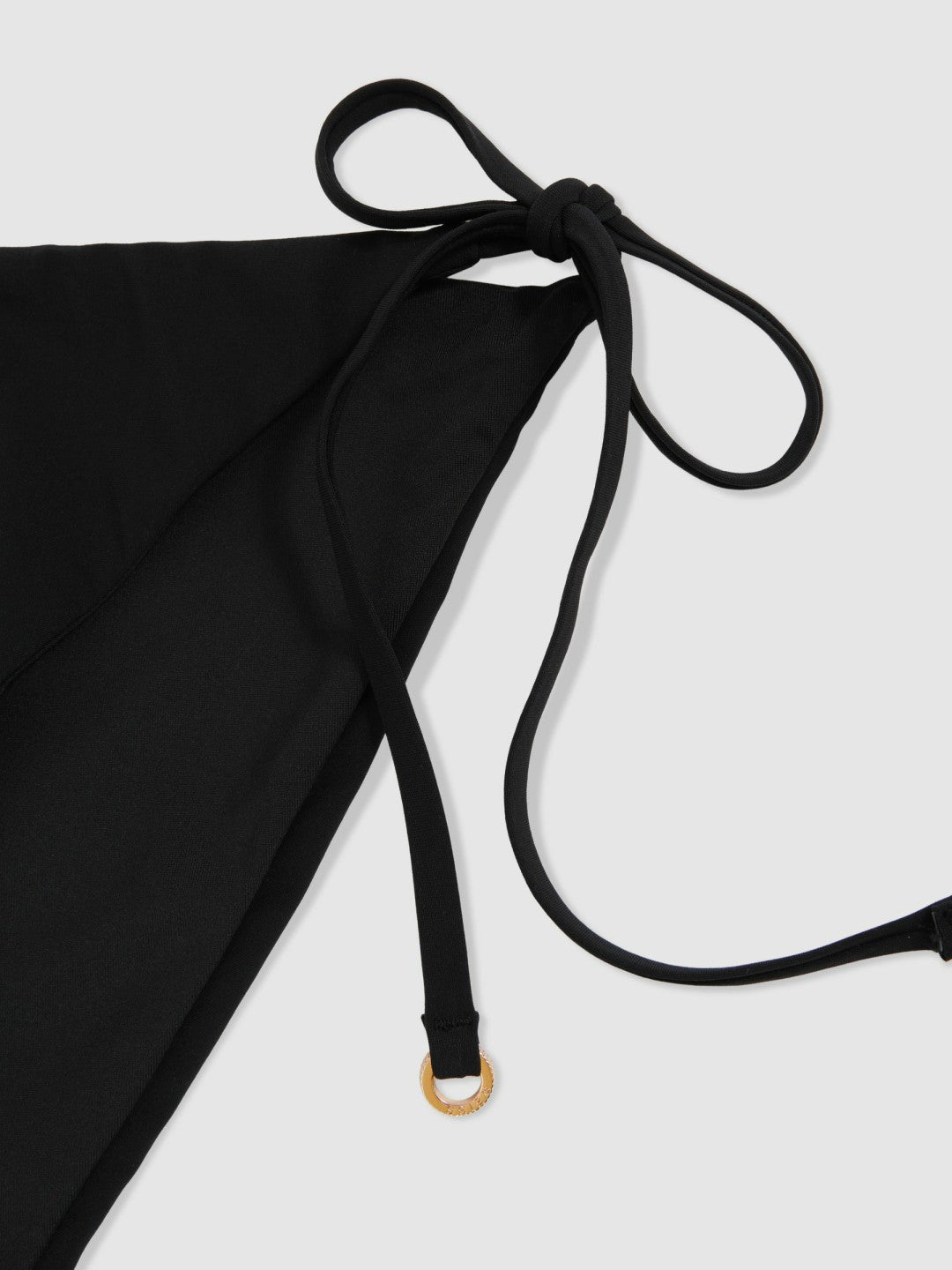 Reiss Side Tie Bikini Bottoms in Black