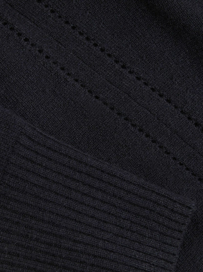 Reiss Savings - Wool-Blend Open-Stitch Jumper with Cashmere in Navy