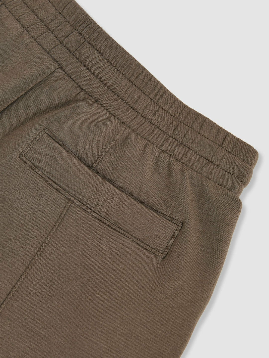 Reiss Featured - Modal-Blend Interlock Wide-Leg Joggers in Khaki Green