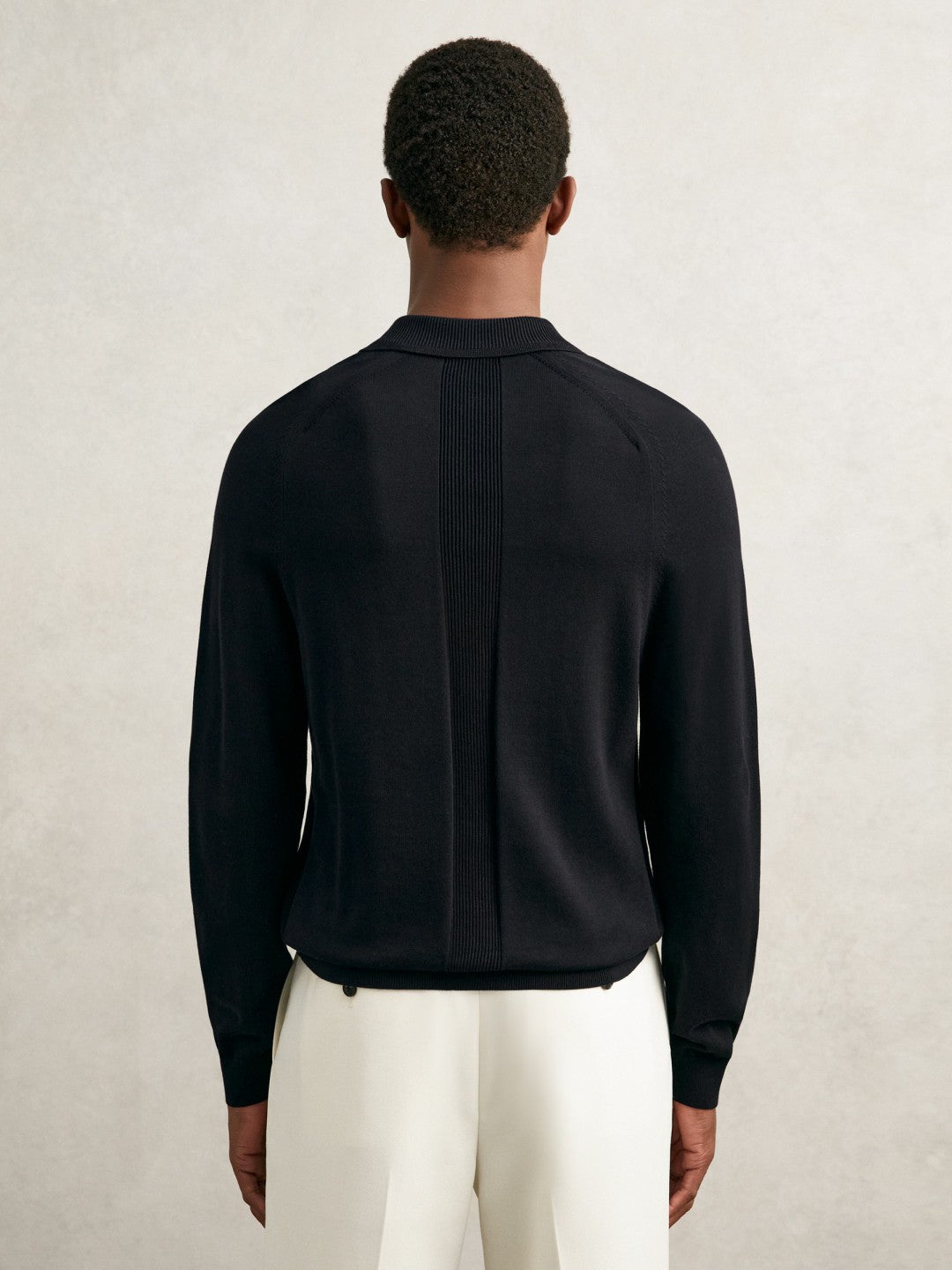 Reiss Offer - Cotton Concealed Placket Polo Shirt in Navy