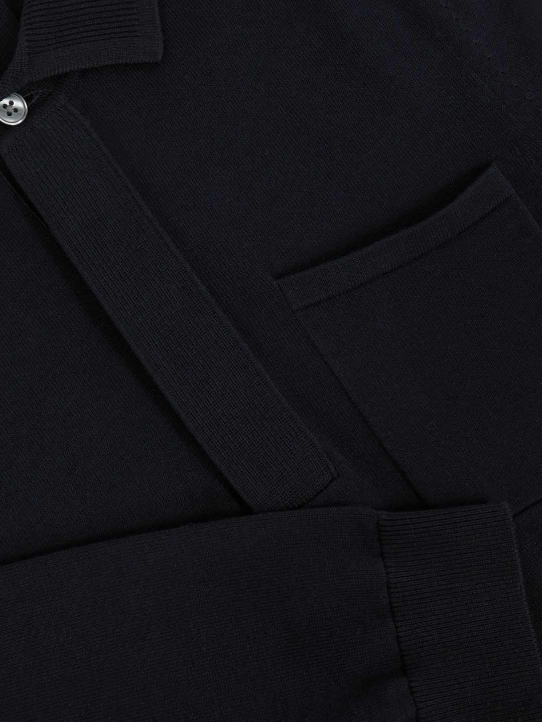Reiss Offer - Cotton Concealed Placket Polo Shirt in Navy