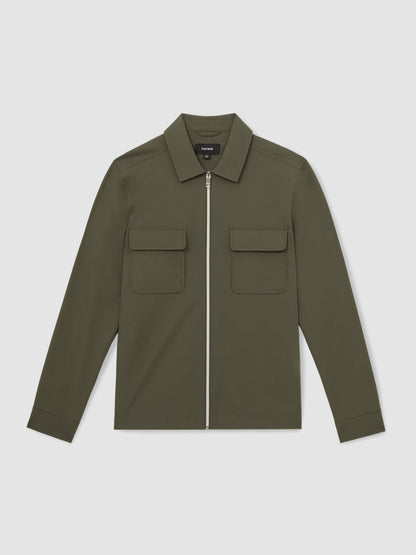 Reiss Affordable - Technical Zip-Through Overshirt in Green