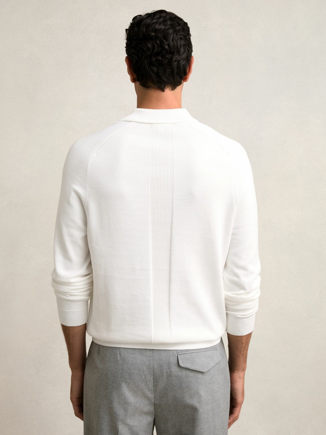 Reiss Featured - Cotton Concealed Placket Polo Shirt in White