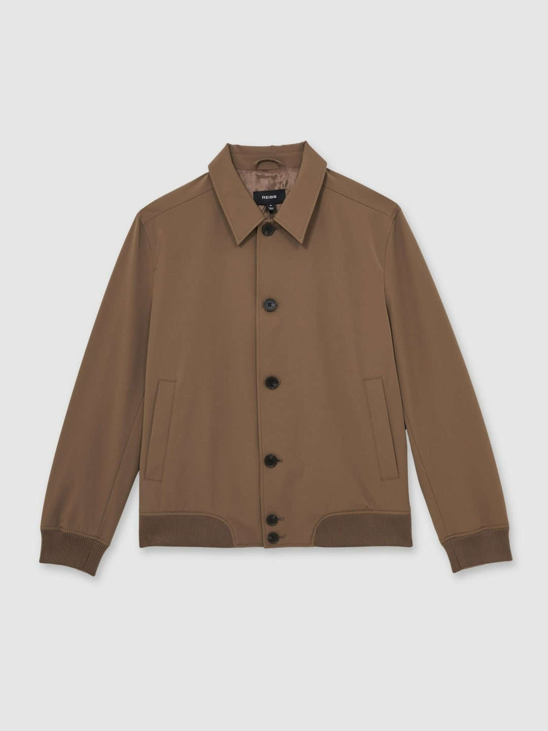 Reiss Sale - Technical Button Through Jacket in Chestnut Brown