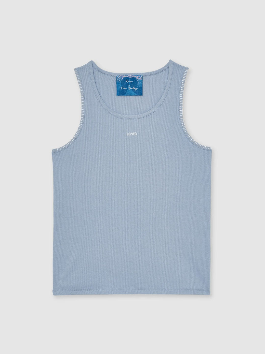 Reiss Savings - | Tom Daley Cotton Lover Vest with Stretch in Soft Blue