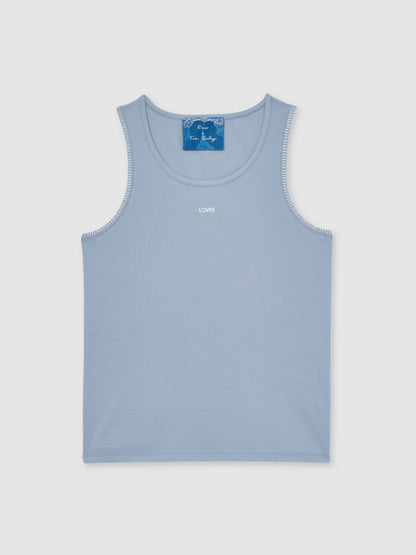 Reiss Savings - | Tom Daley Cotton Lover Vest with Stretch in Soft Blue