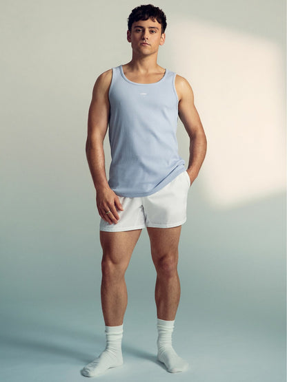Reiss Savings - | Tom Daley Cotton Lover Vest with Stretch in Soft Blue