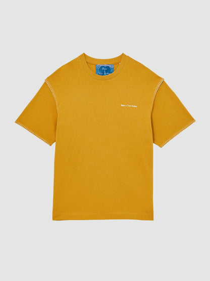 Reiss Popular Choice - | Tom Daley Graphic-Print T-Shirt in Yellow