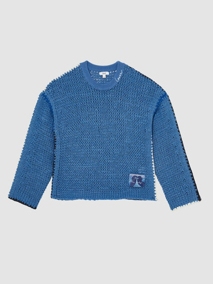 Reiss Best Seller - | Tom Daley Chunky Knit Jumper in Soft Blue