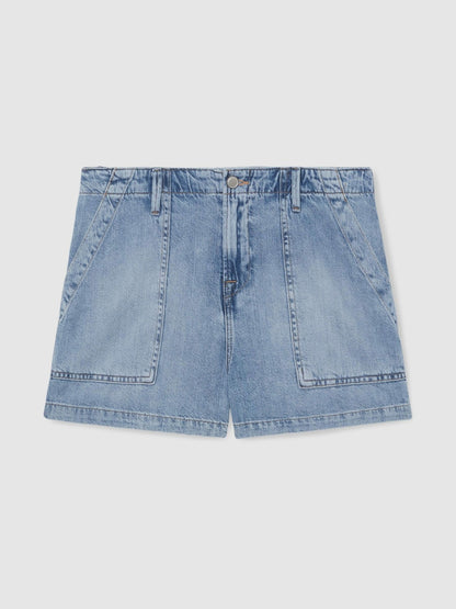 Reiss Sale - Good American Denim Shorts With Linen in Indigo Blue