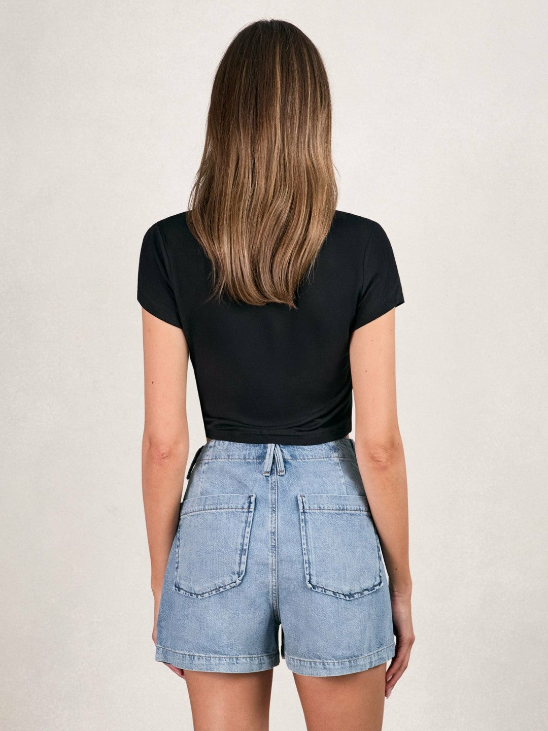 Reiss Sale - Good American Denim Shorts With Linen in Indigo Blue