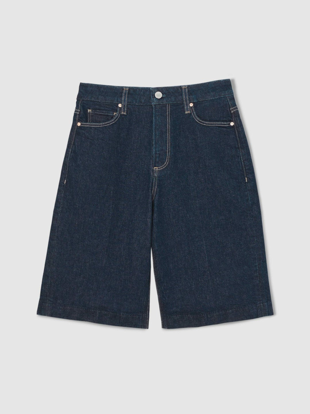 Reiss Offer - Paige Denim Bermuda Shorts in Navy