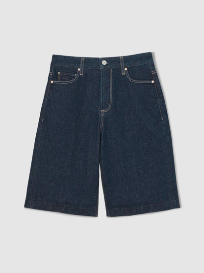 Reiss Offer - Paige Denim Bermuda Shorts in Navy