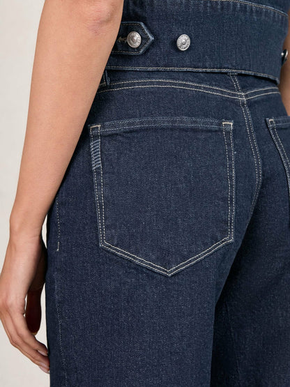 Reiss Offer - Paige Denim Bermuda Shorts in Navy