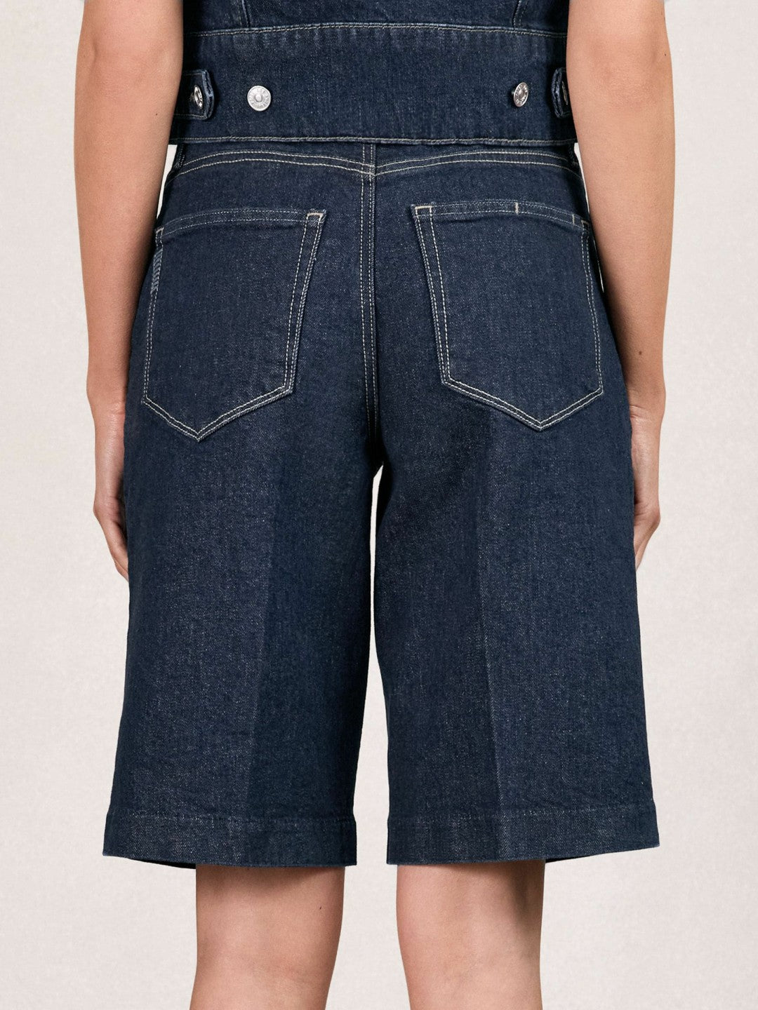 Reiss Offer - Paige Denim Bermuda Shorts in Navy
