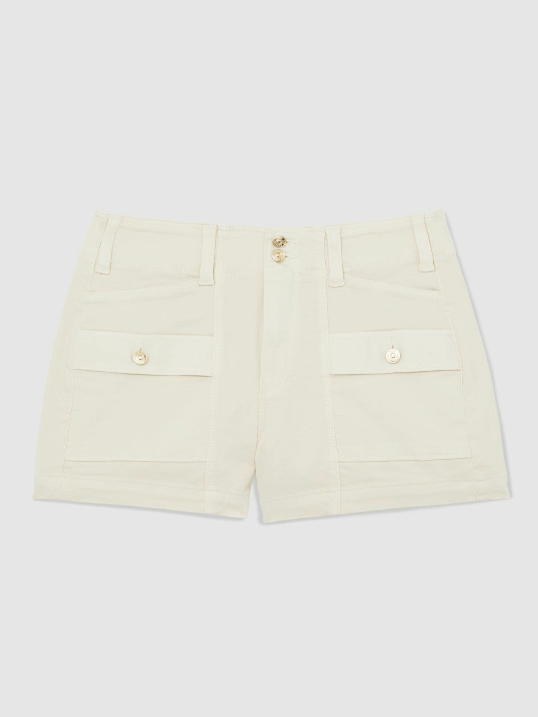 Reiss Best Seller - Paige Cargo Shorts in Cream