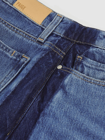 Reiss Affordable - Paige Side Stripe Wide Leg Jeans in Navy/Blue Stripe