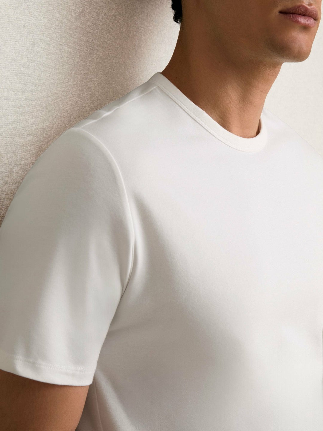 Reiss Deal - Stretch-Cotton Crew-Neck T-Shirt in White