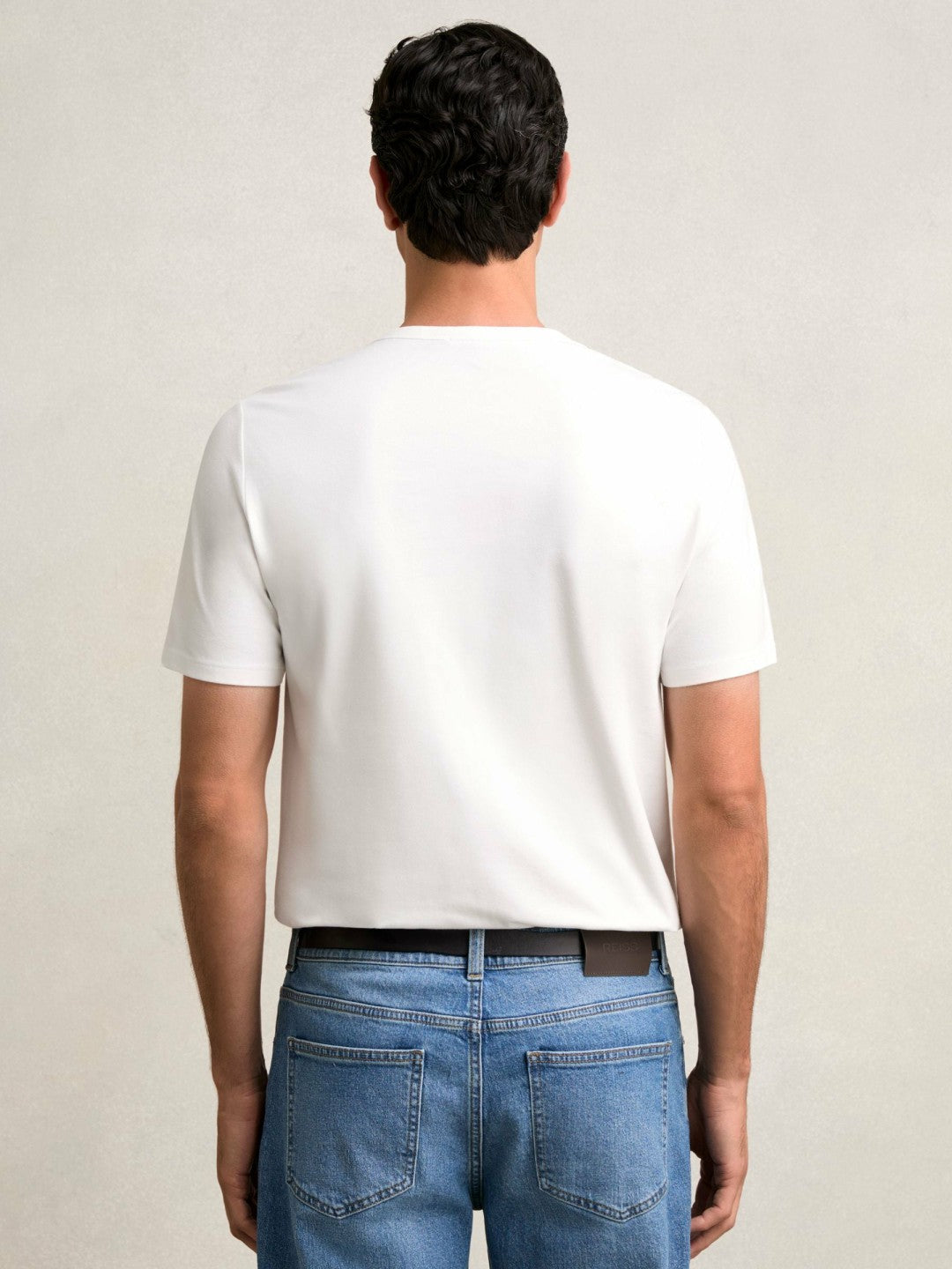 Reiss Deal - Stretch-Cotton Crew-Neck T-Shirt in White