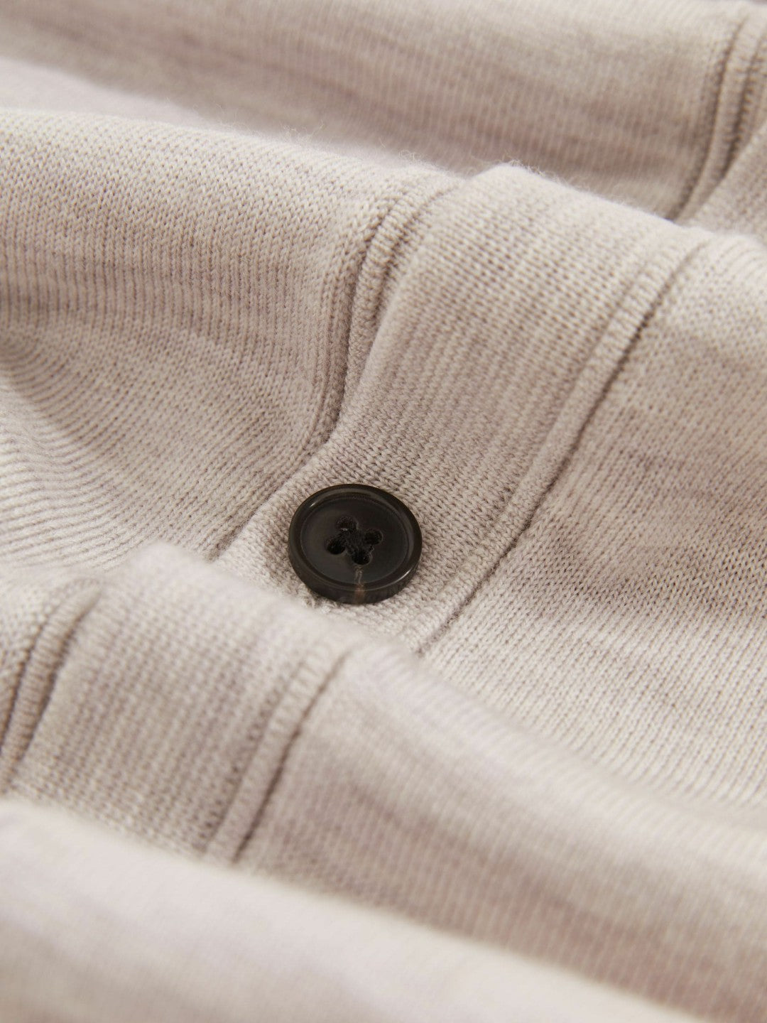 Reiss Savings - Merino Wool Button-Through Cardigan in Wicker Brown Melange