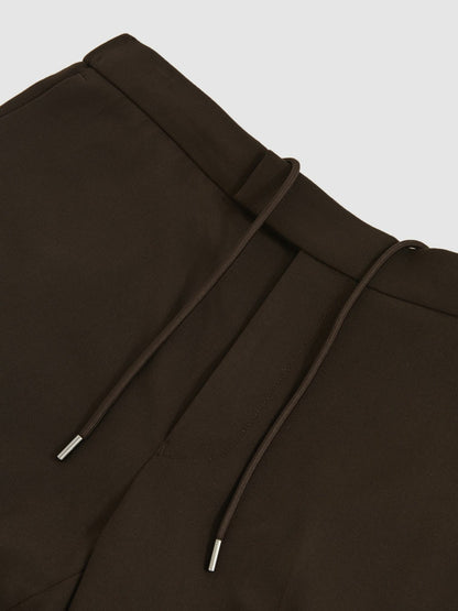 Reiss Deal - Slim-Fit Internal-Drawstring Trousers in Brown