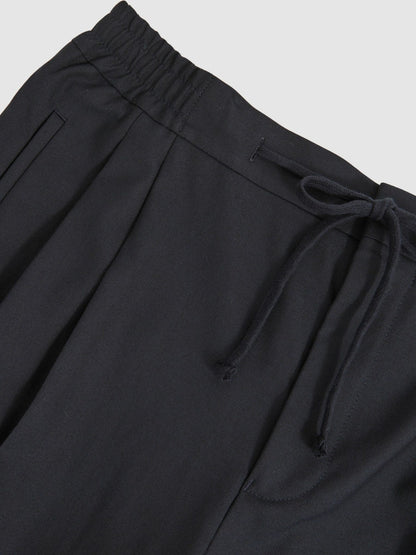 Reiss Sale - Relaxed-Fit Twill Drawstring Trousers in Navy