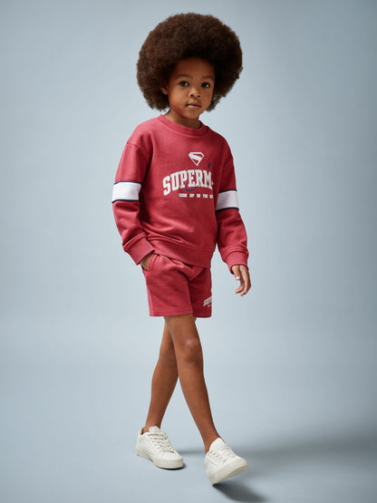 Reiss Deal - 13-14 yrs Superman Cotton Logo Sweatshirt in Red