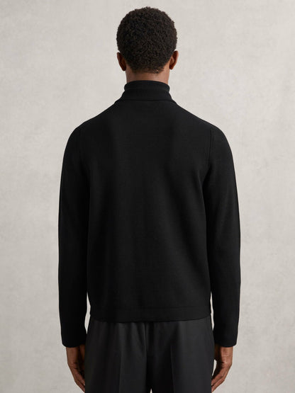 Reiss Sale - Four-Pocket Zip-Through Cardigan in Black