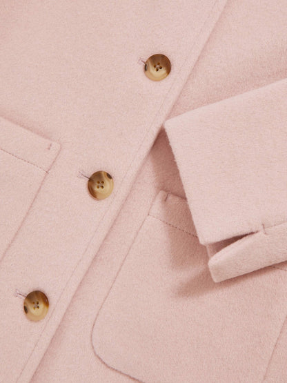 Reiss Deal - 9-13 yrs Wool-Blend Single-Breasted Coat in Pink