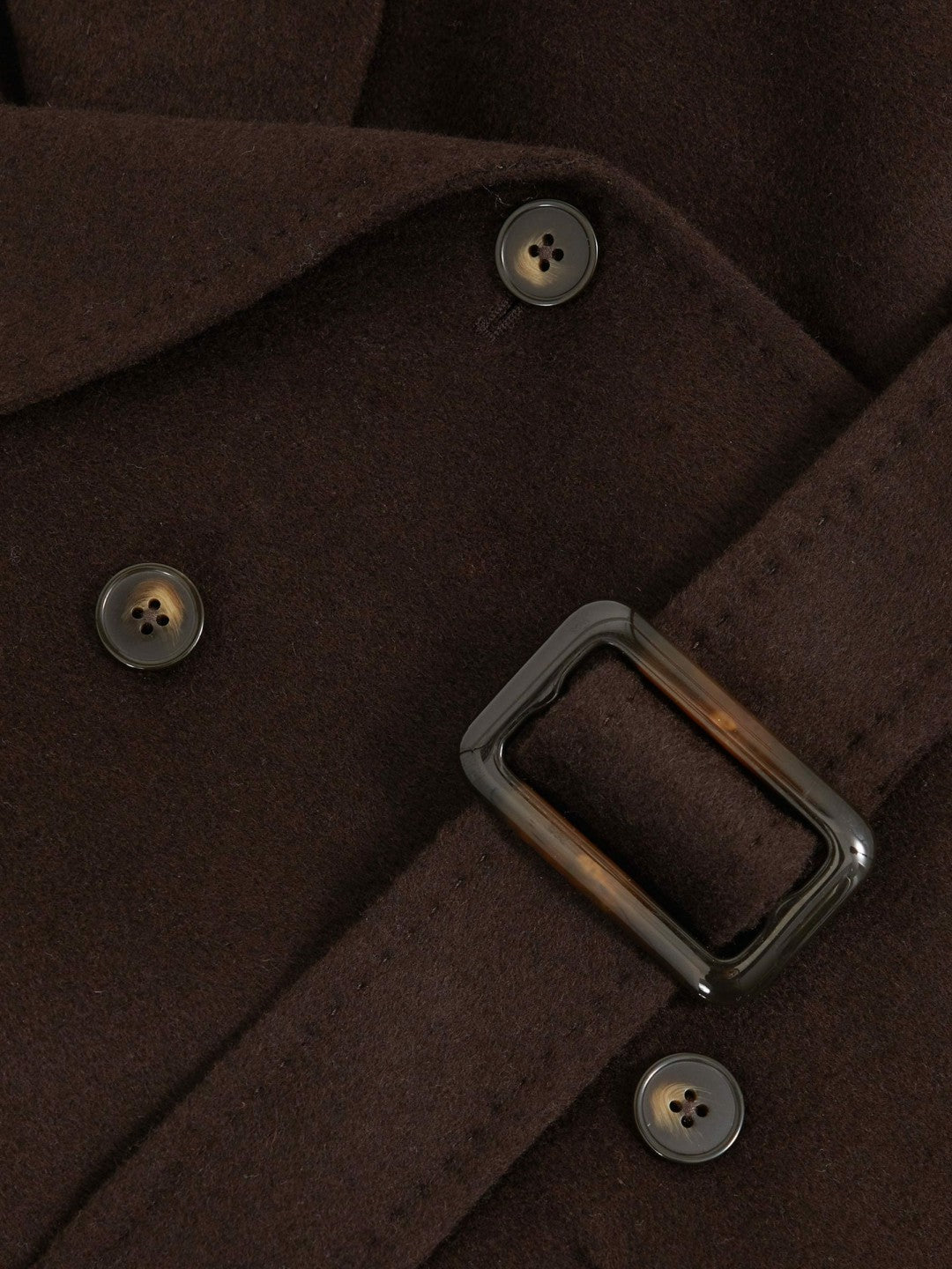 Reiss 13-14 yrs Double-Breasted Blindseam Wool-Blend Coat in Chocolate Brown