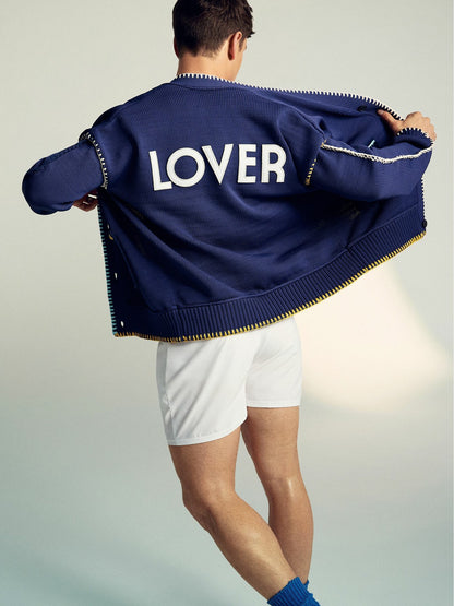 Reiss Offer - | Tom Daley Lover Knit Cardigan in Navy Blue