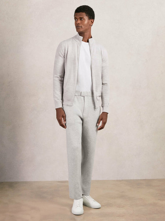 Reiss Value - Tapered Knitted Trousers in Soft Grey