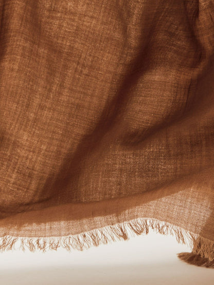 Reiss Offer - Wool-Cashmere Lightweight Scarf in Camel