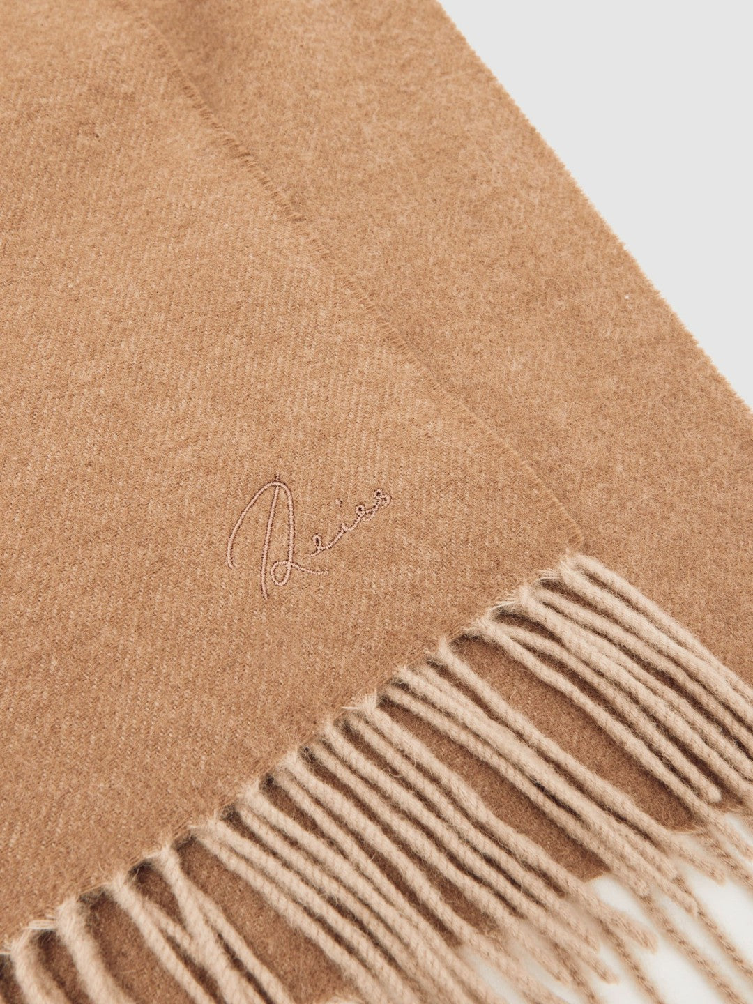 Reiss Best Seller - Wool-Cashmere Scarf in Taupe