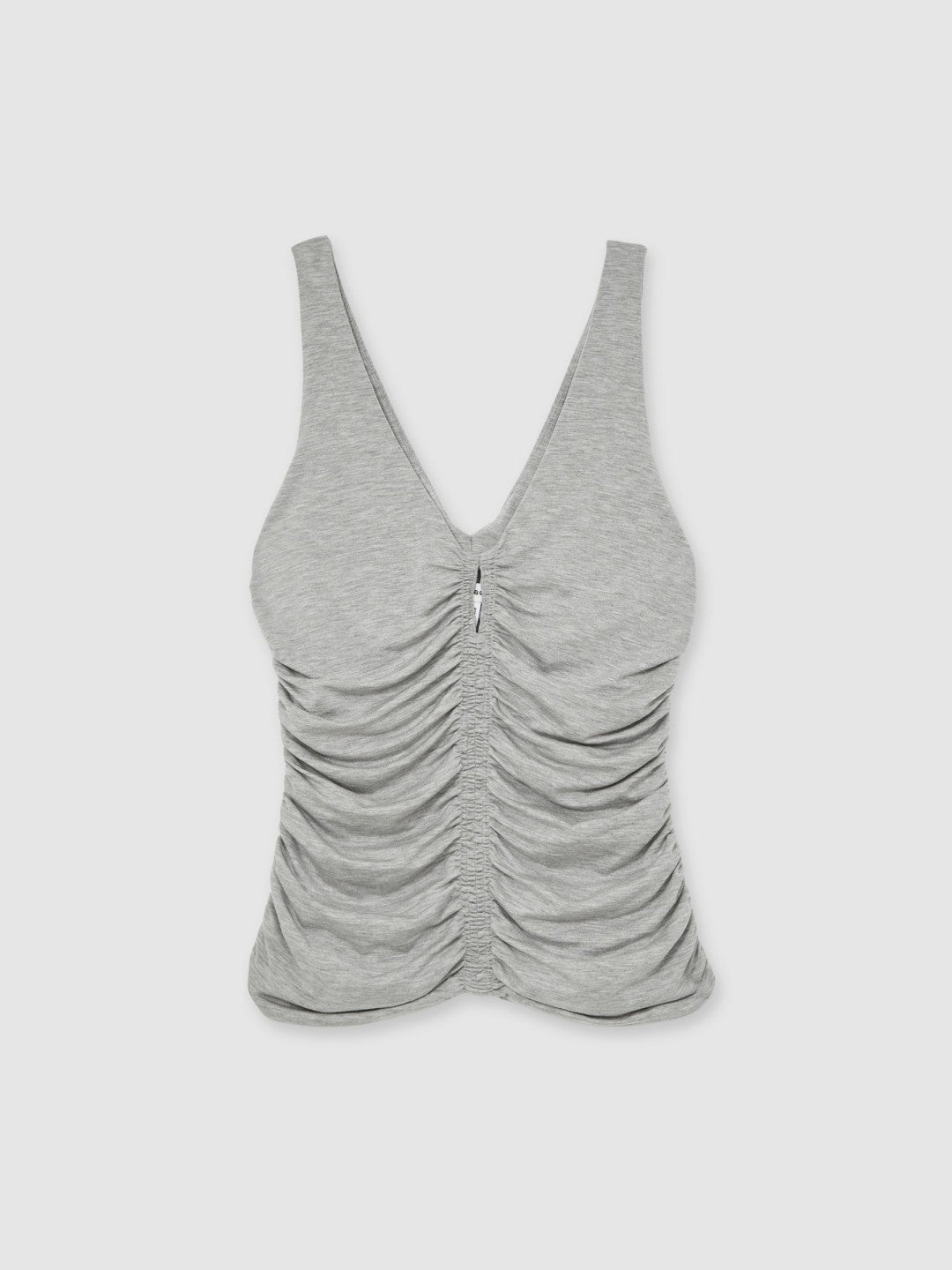 Reiss Popular Choice - Stretch Lyocell Jersey Ruched Vest in Silver Grey