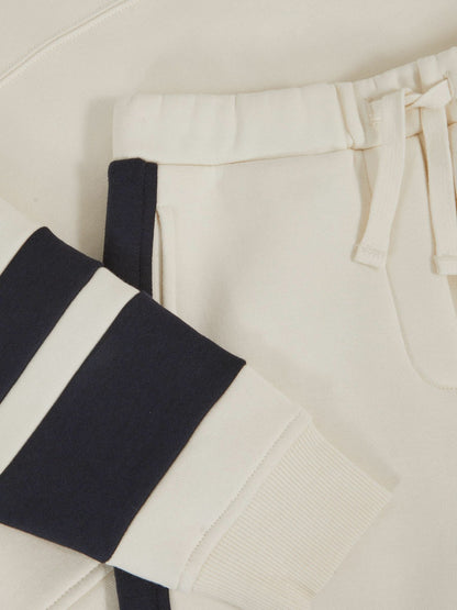 Reiss Featured - Cotton-Blend Joggers and Hoodie Set in Ecru