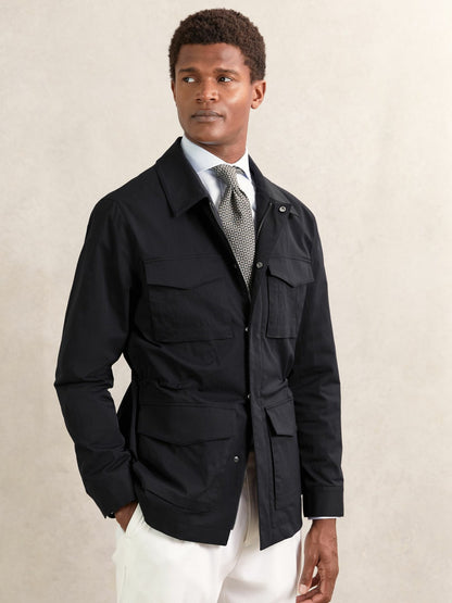 Reiss Featured - Removable-Gilet Safari Jacket in Navy