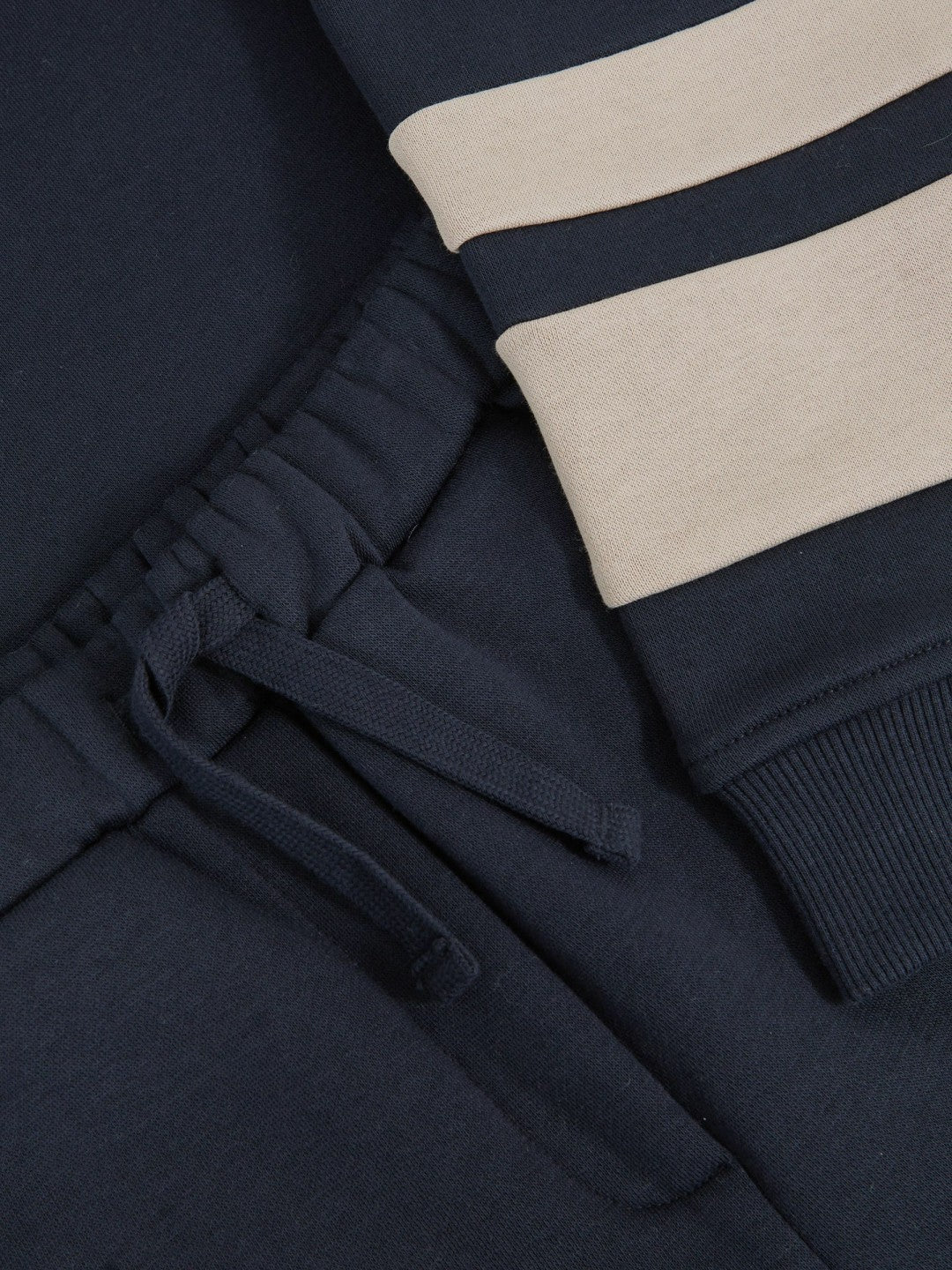 Reiss Sale - Cotton-Blend Joggers and Hoodie Set in Navy