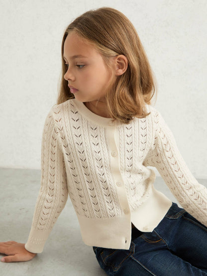 Reiss Deal - Cardigan in Ivory