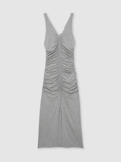 Reiss Offer - Stretch-Modal Ruched Jersey Dress in Grey