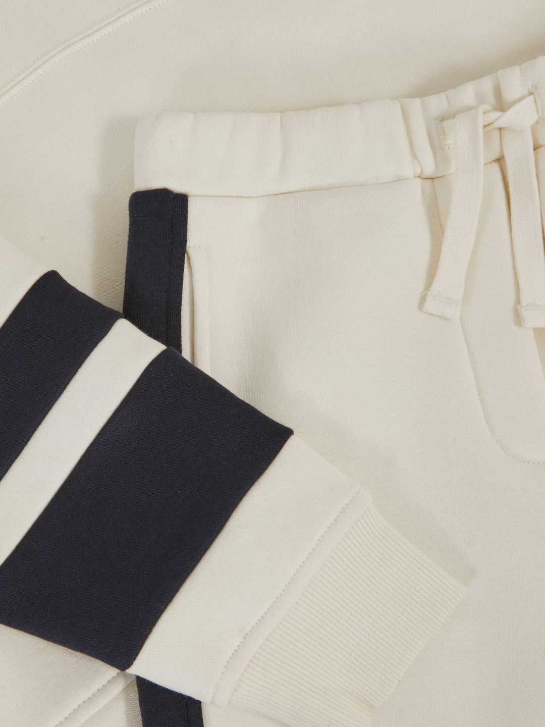 Reiss Cotton-Blend Joggers and Hoodie Set in Ecru