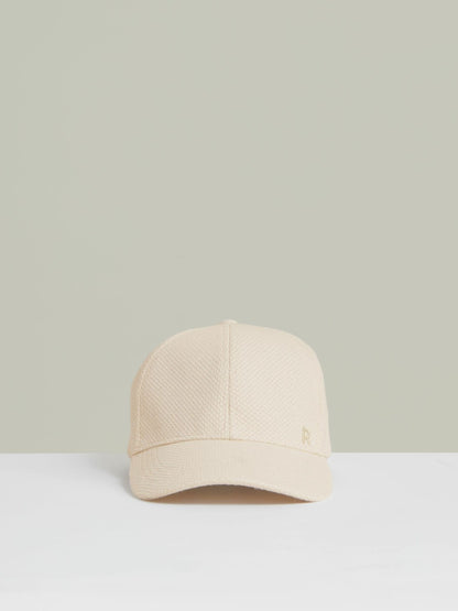 Reiss Waffle-Knit Baseball Cap in Neutral