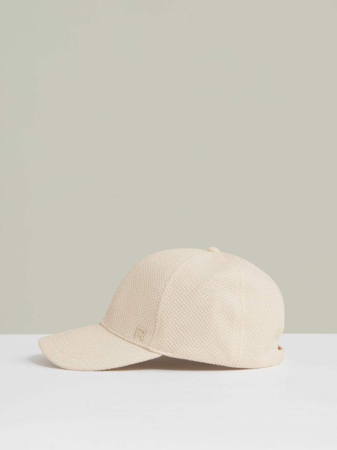 Reiss Waffle-Knit Baseball Cap in Neutral
