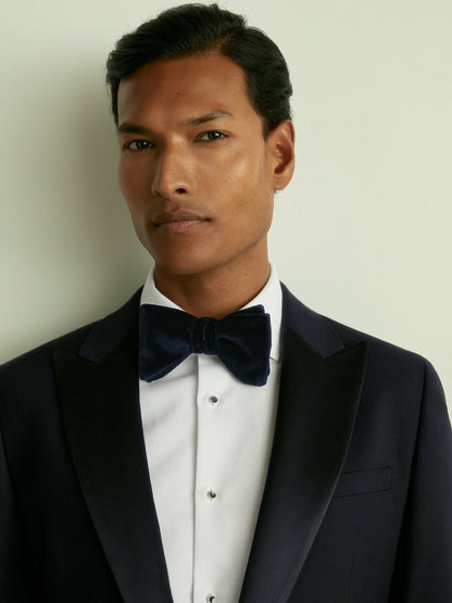 Reiss Best Seller - Velvet Bow Tie in Navy