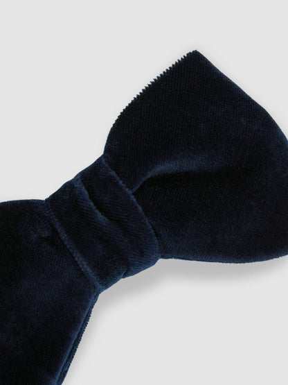 Reiss Best Seller - Velvet Bow Tie in Navy